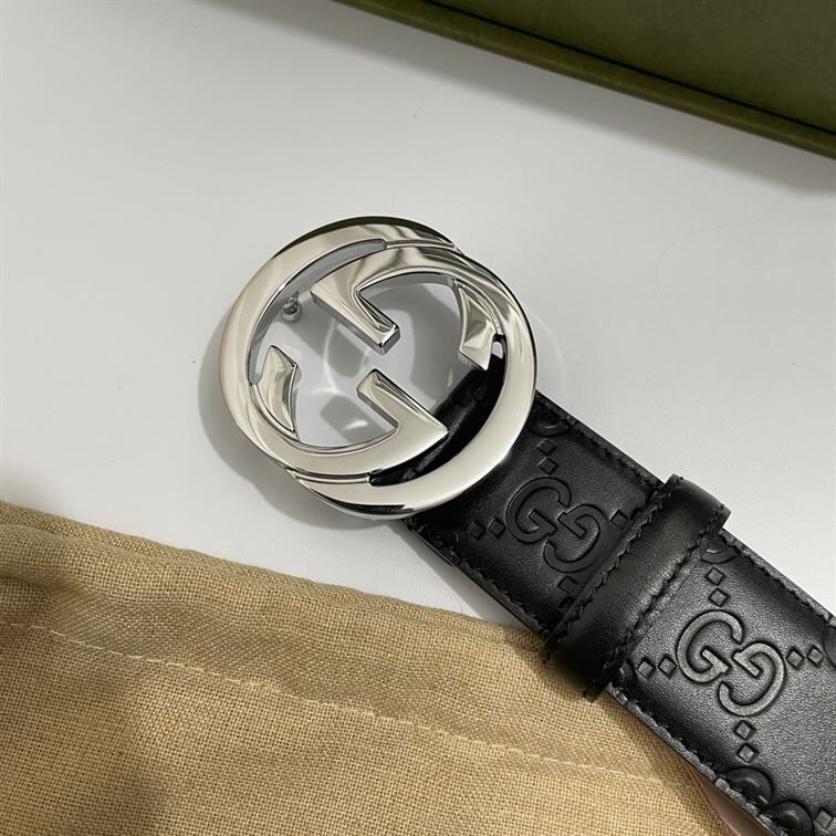 GUCCI SIGNATURE LEATHER BELT - GB007