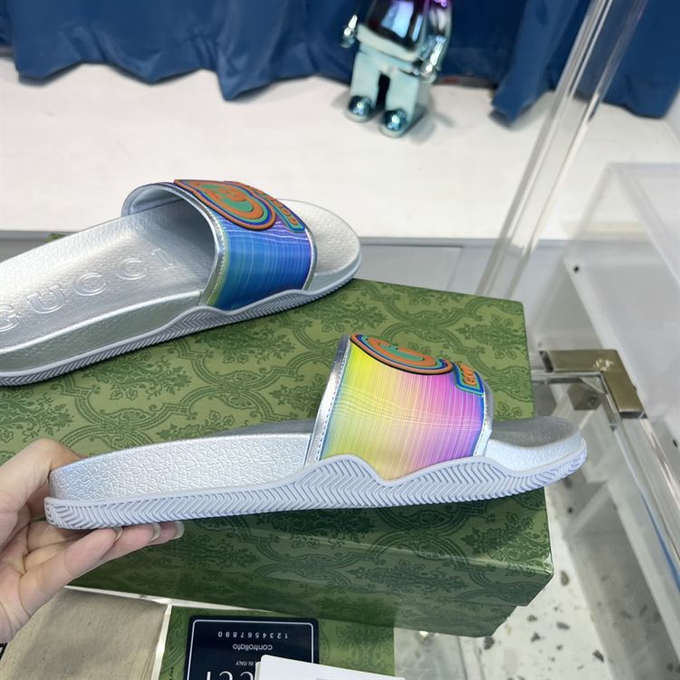 GUCCI SLIDE INTERLOCKING G LEATHER BLACK FOR MEN - GSL004