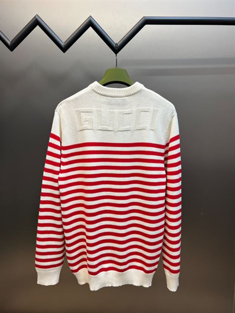 GUCCI STRIPED COTTON-WOOL KNITTED JUMPER - GCK047
