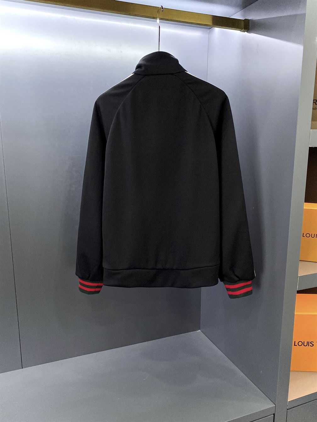 GUCCI TECHNICAL JERSEY JACKET BLACK - GCJ016