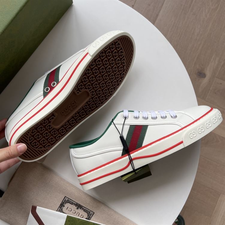 GUCCI TENNIS 1977 SNEAKER IN WHITE LEATHER - GCC060