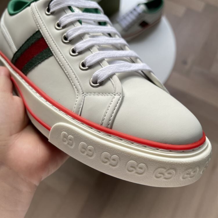GUCCI TENNIS 1977 SNEAKER IN WHITE LEATHER - GCC060
