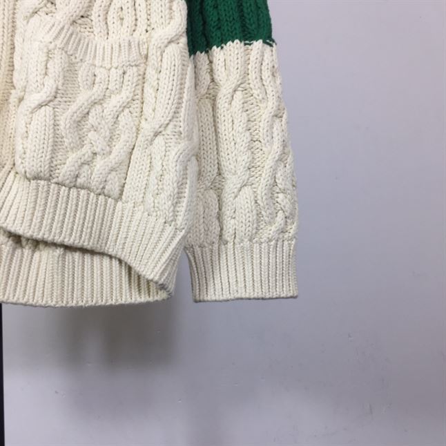 GUCCI WEB STRIPE CABLE-KNIT CARDIGAN - GCK041