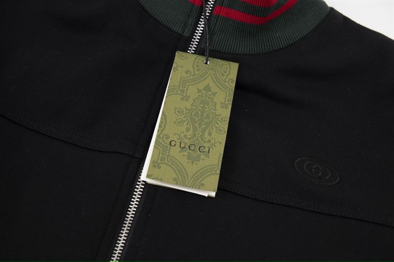 GUCCI WEB STRIPE COTTON JERSEY JACKET - GCJ023