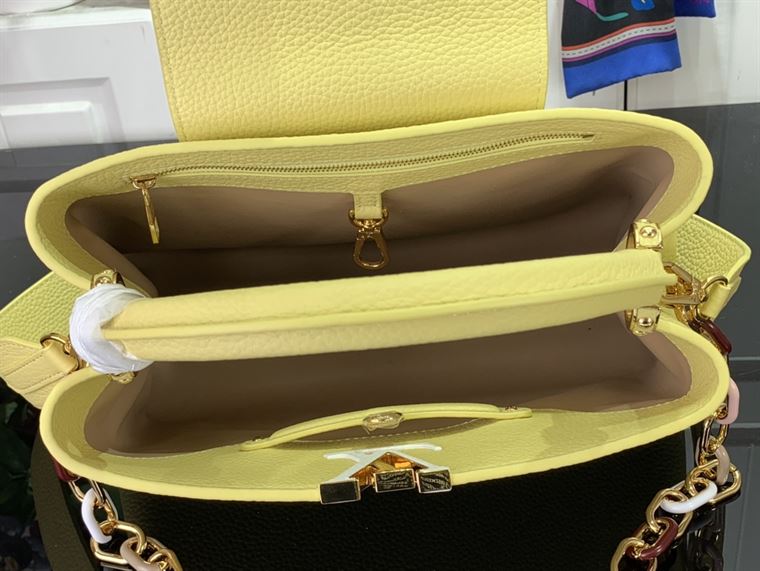 LOUIS VUITTON CAPUCINES MM Yellow