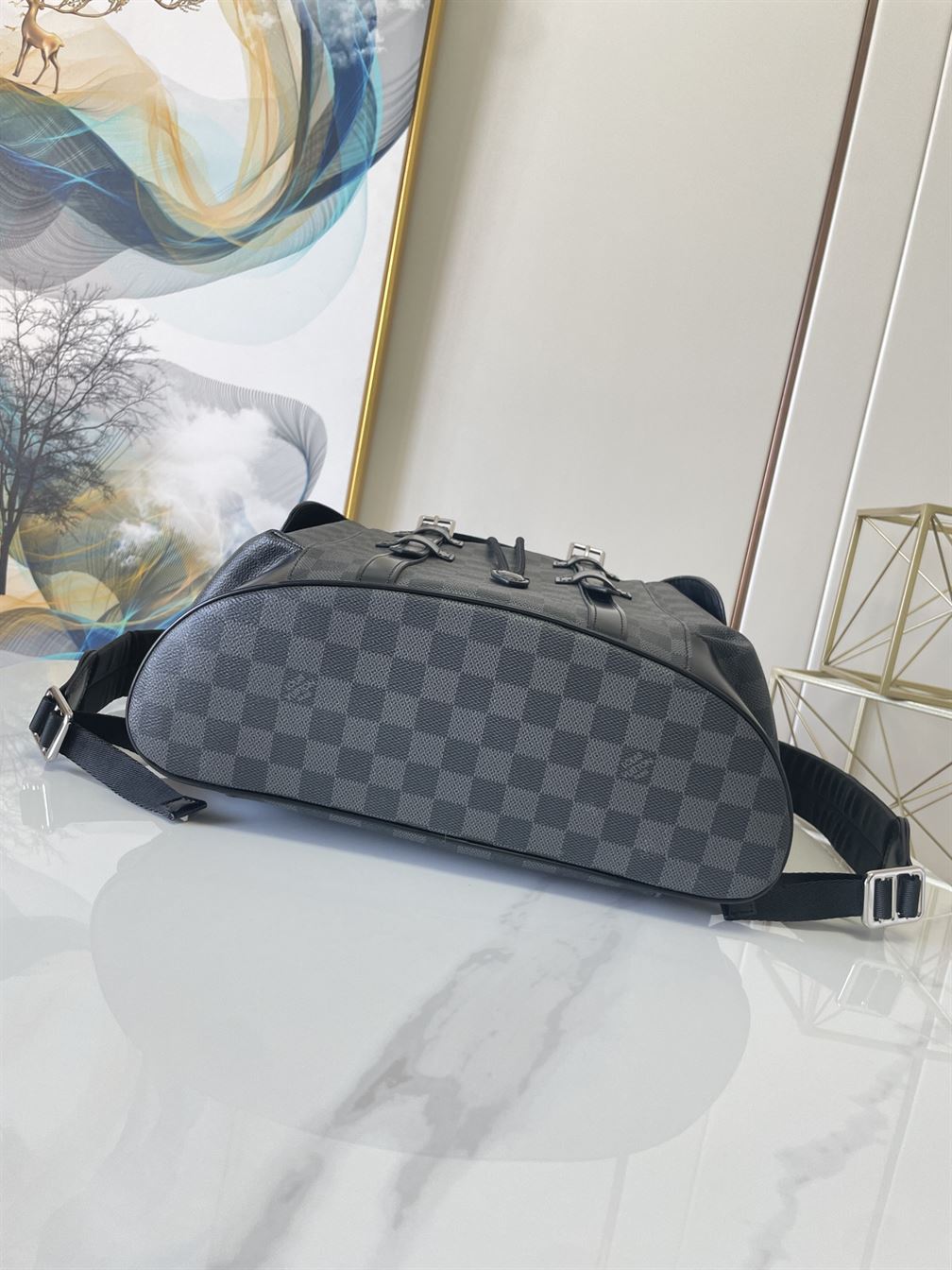 LOUIS VUITTON CHRISTOPHER BACKPACK DAMIER GRAPHITE CANVAS - LVB021