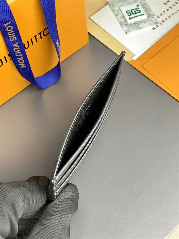 LOUIS VUITTON DOUBLE CARD HOLDER MONOGRAM ECLIPSE CANVAS