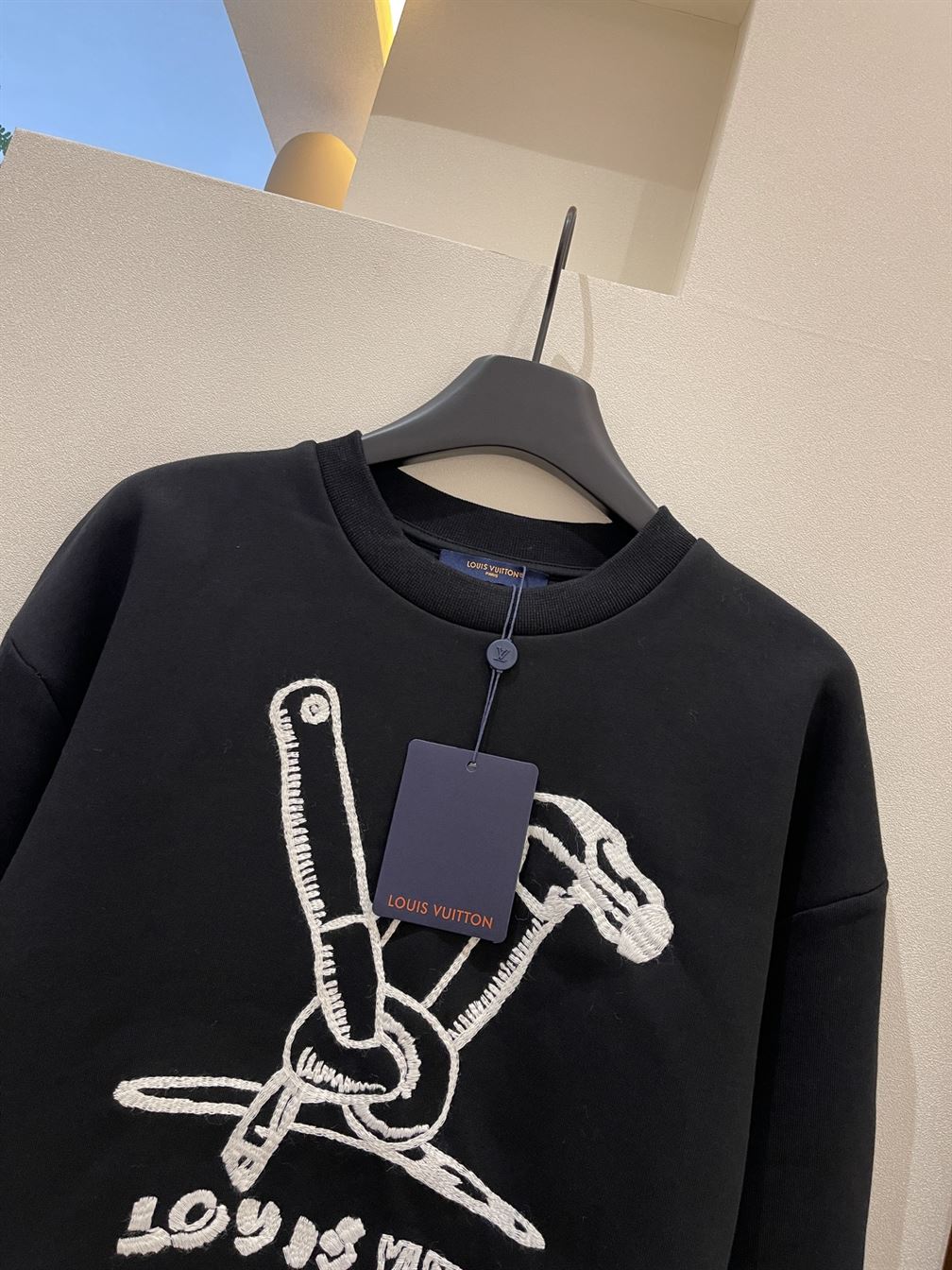 LOUIS VUITTON EMBROIDERED COTTON SWEATSHIRT - LVH048