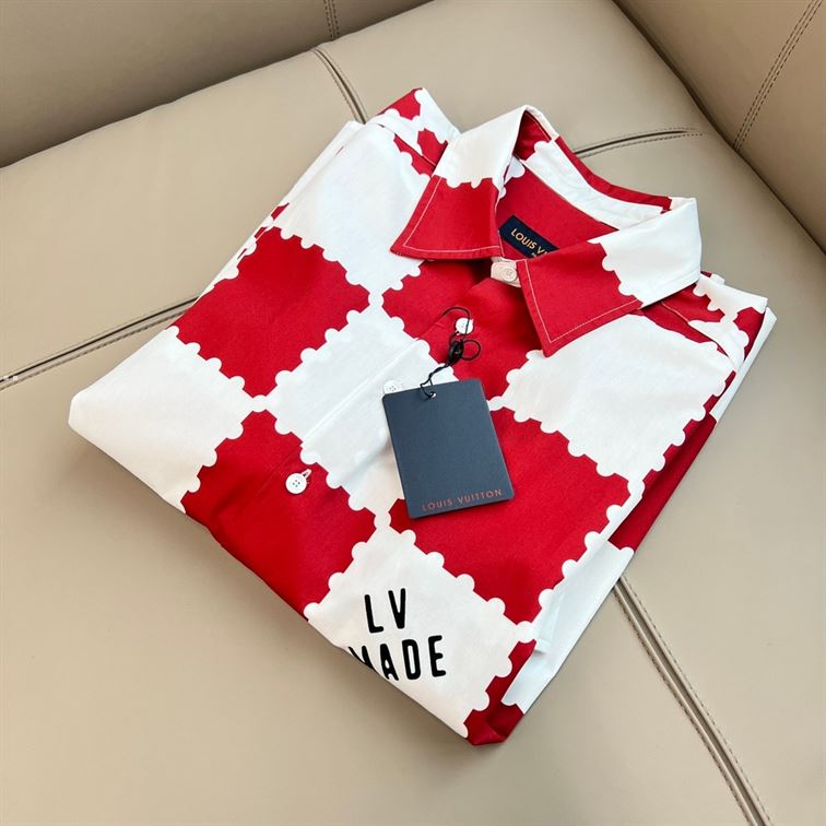 LOUIS VUITTON GIANT DAMIER SHIRT GARNET RED - LVTS024