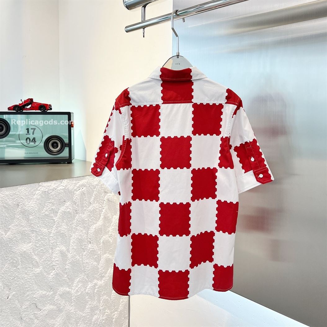 LOUIS VUITTON GIANT DAMIER SHIRT GARNET RED - LVTS024