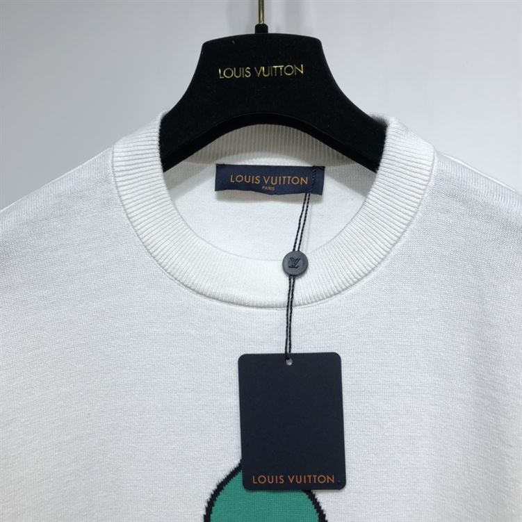 LOUIS VUITTON INTARSIA JACQUARD DUCK CREWNECK - LVTS005