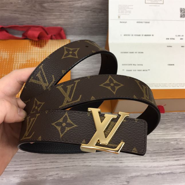 LOUIS VUITTON LV INITIALES 30MM REVERSIBLE BELT MONOGAM - LBE082