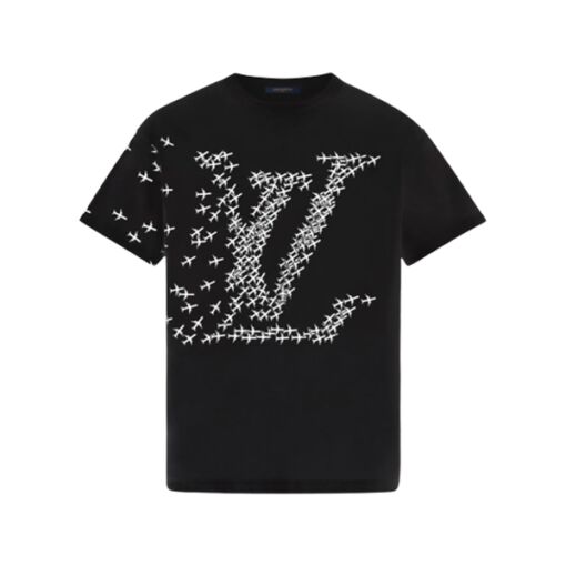 LOUIS VUITTON LV PLANES PRINTED T-SHIRT BLACK - LVTS029