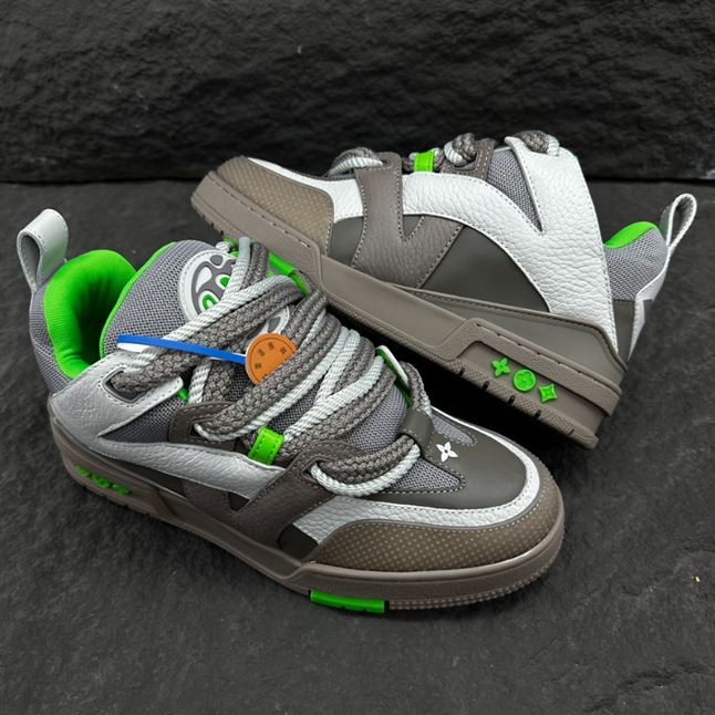 LOUIS VUITTON LV SKATE SNEAKER GREY GREEN - LVS168