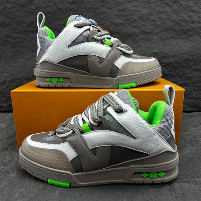 LOUIS VUITTON LV SKATE SNEAKER GREY GREEN - LVS168