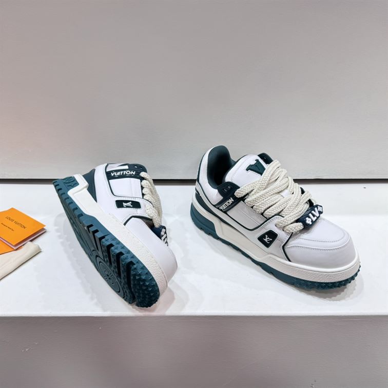 LOUIS VUITTON LV TRAINER MAXI SNEAKER WHITE GREEN - LVS191