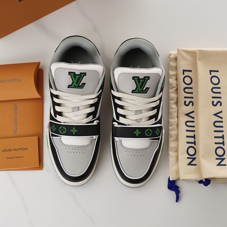 LOUIS VUITTON LV TRAINER SNEAKER GREEN - LVS181