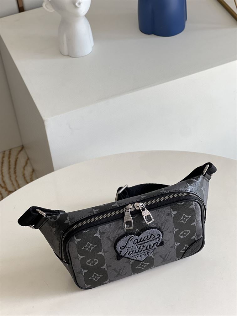 LOUIS VUITTON MODULAR SLING BAG MONOGRAM STRIPES ECLIPSE COATED CANVAS - LVB009