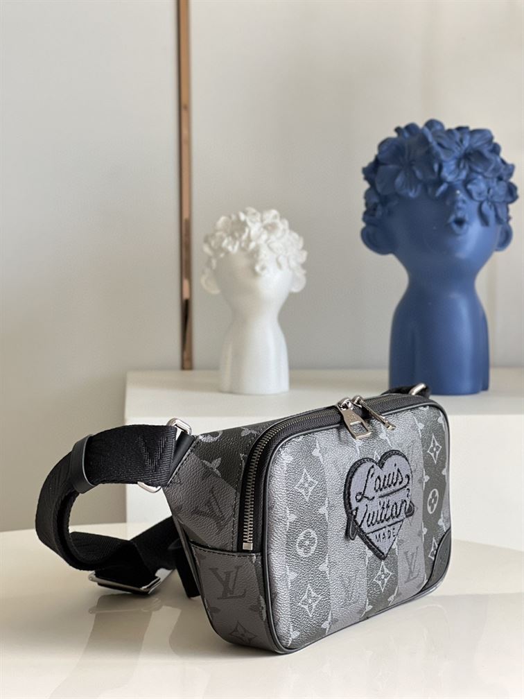 LOUIS VUITTON MODULAR SLING BAG MONOGRAM STRIPES ECLIPSE COATED CANVAS - LVB009