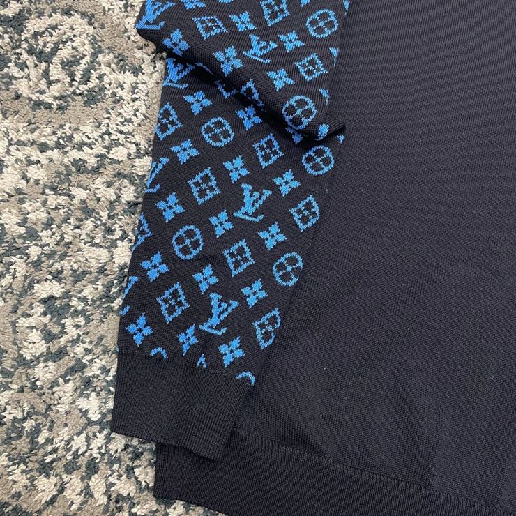 LOUIS VUITTON MONOGRAM MIX CASHMERE CREWNECK - LVH035