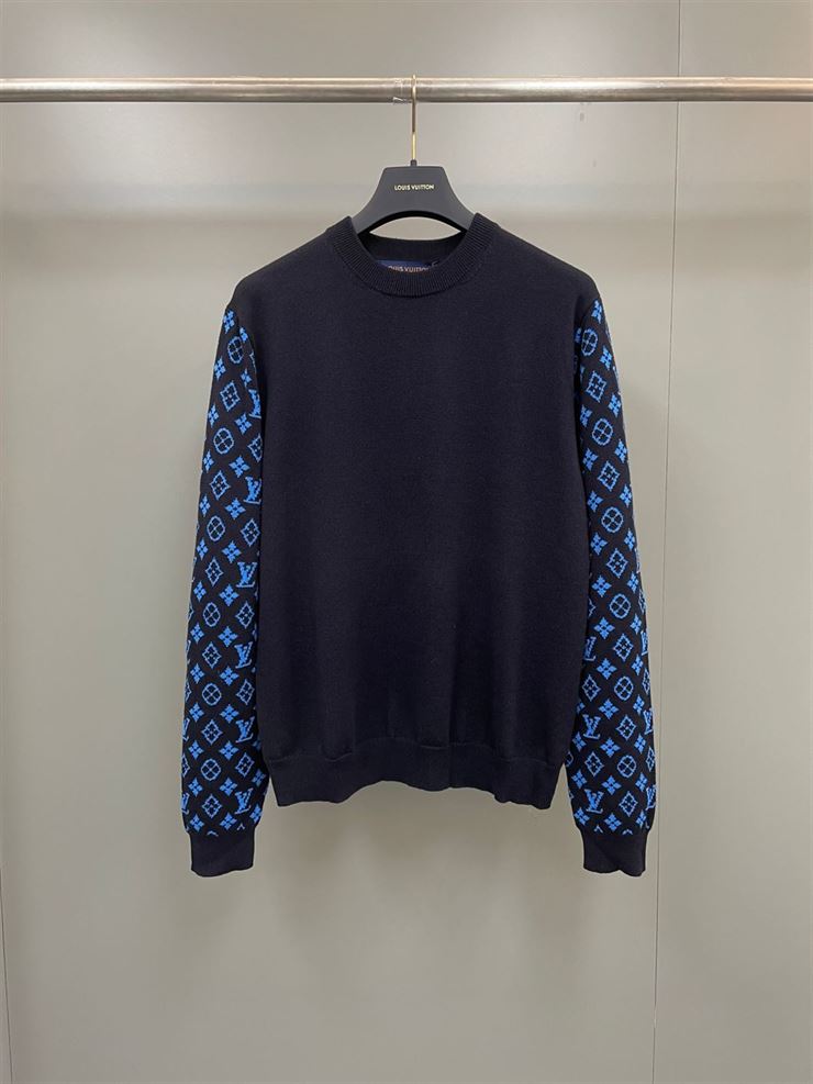 LOUIS VUITTON MONOGRAM MIX CASHMERE CREWNECK - LVH035