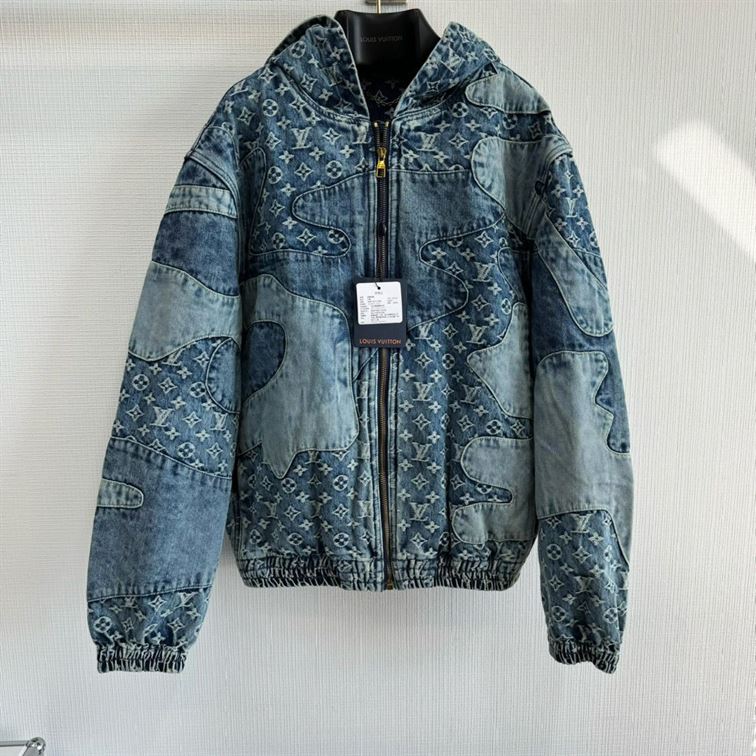 LOUIS VUITTON MONOGRAM PATCHWORK DENIM HOODIE - LVC031