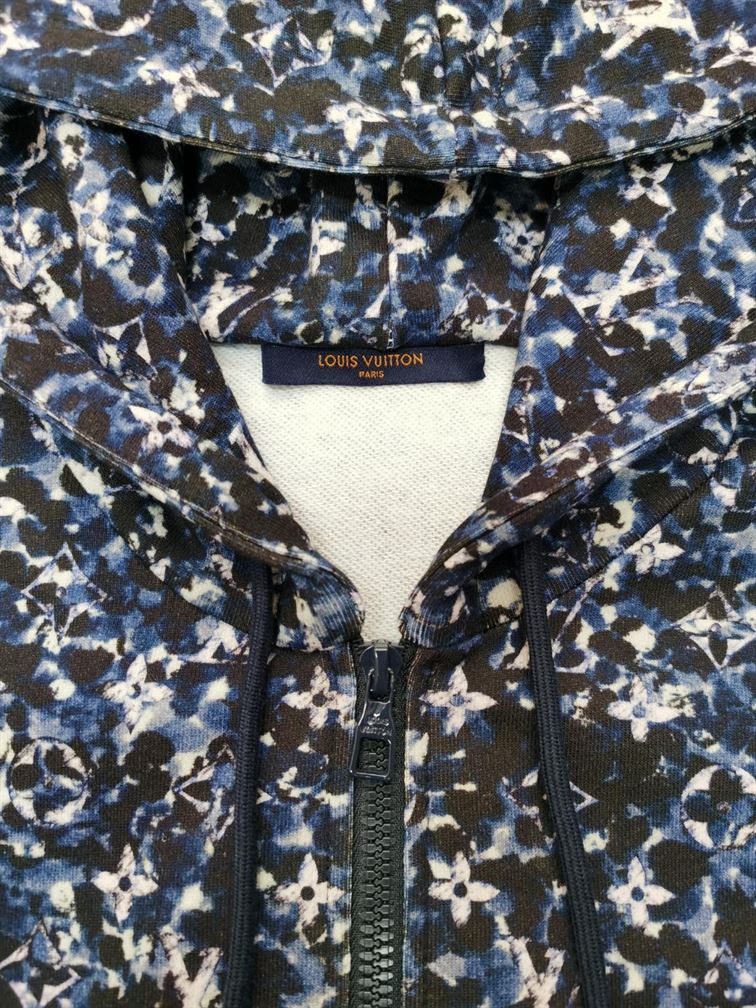LOUIS VUITTON MONOGRAM ZIP THROUGH COTTON HOODIE - LVH057