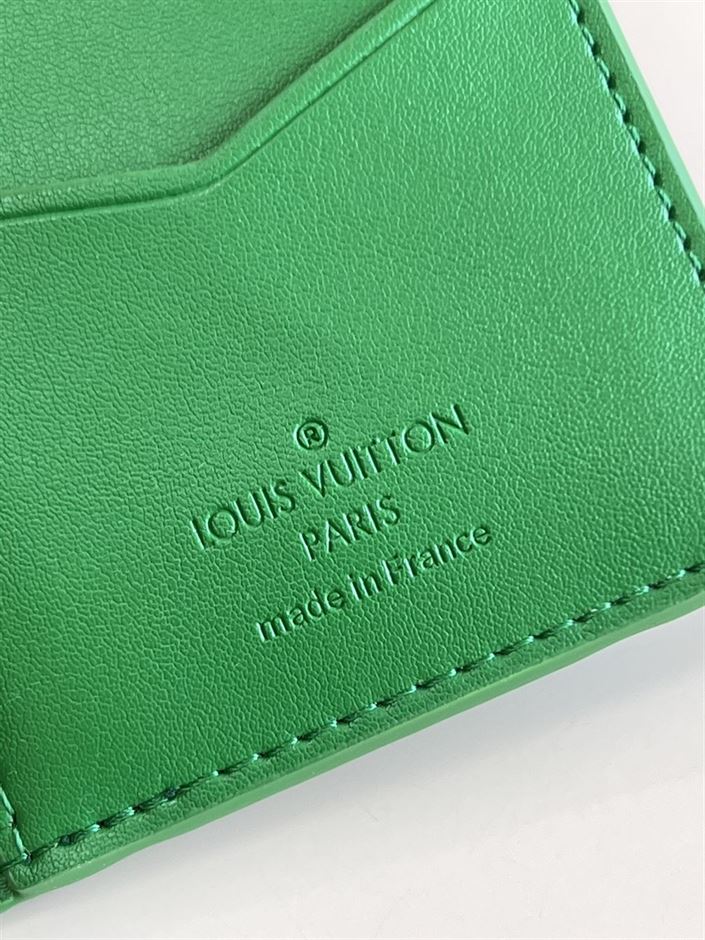 LOUIS VUITTON POCKET ORGANIZER IN GREEN MONOGRAM TAURILLON