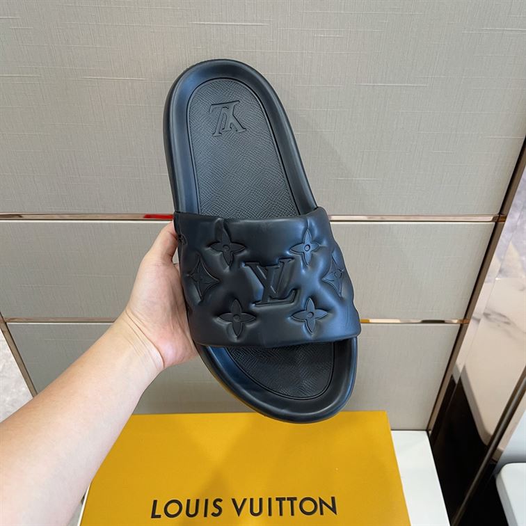 LOUIS VUITTON WATERFRONT MULE BLACK - LVSD043