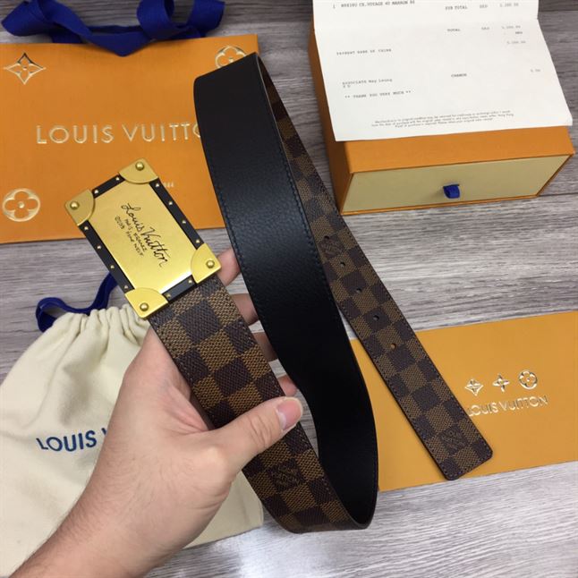 LV DAMIER EBENE NEO TRUNK 40MM REVERSIBLE BELT - LBE066