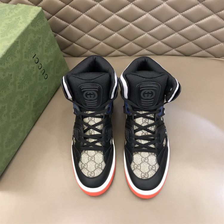 MEN'S GUCCI BASKET SNEAKER IN BLACK DEMETRA - GCC002