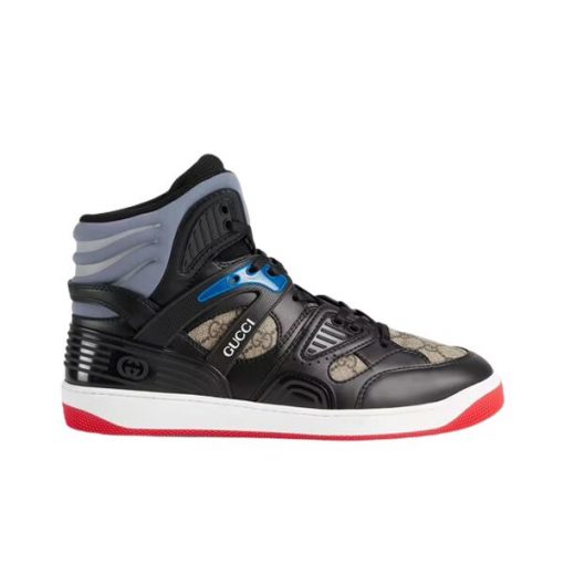 MEN'S GUCCI BASKET SNEAKER IN BLACK DEMETRA - GCC002