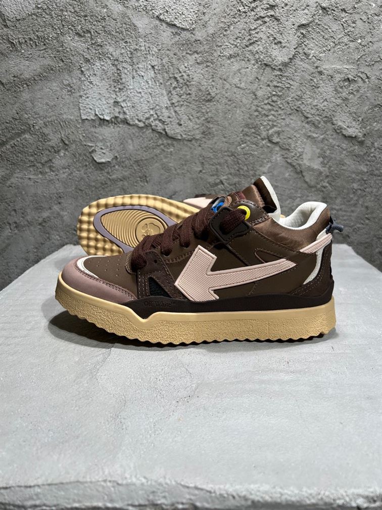 OFF-WHITE SPONGE MID-TOP SNEAKERS BROWN BEIGE - OFW041
