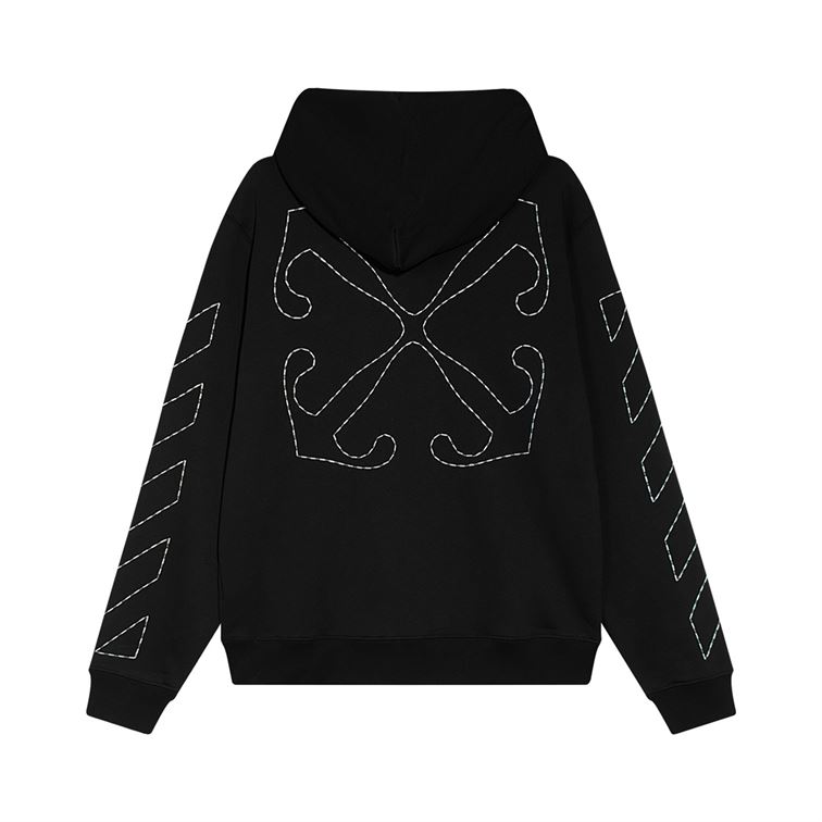 OFF-WHITE STITCH ARR DIAGS KNIW HOODIE - OS019