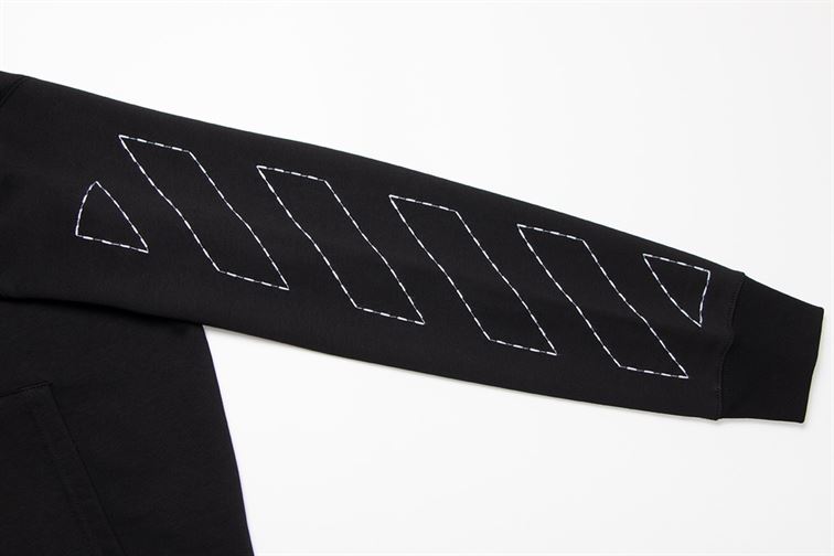 OFF-WHITE STITCH ARR DIAGS KNIW HOODIE - OS019