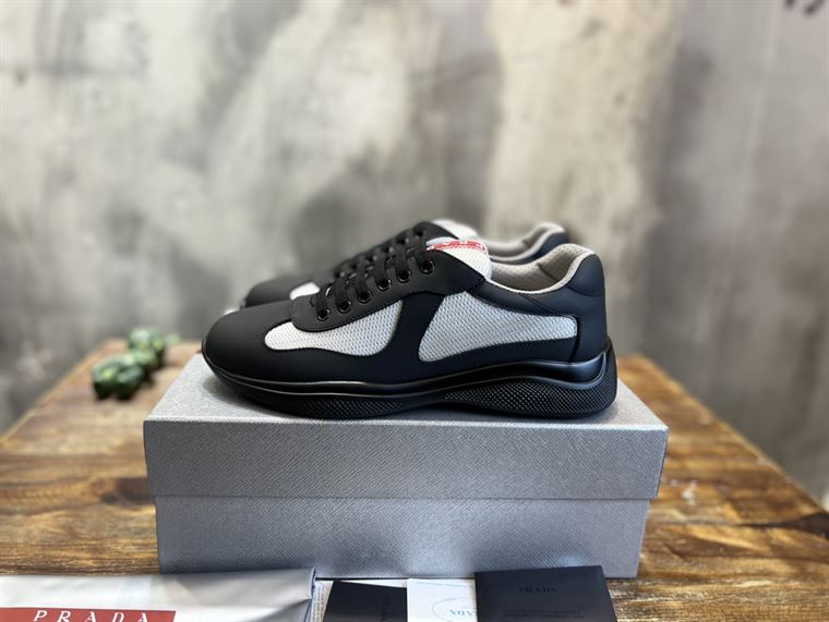 PRADA AMERICA'S CUP SOFT RUBBER AND BIKE FABRIC SNEAKERS - PRS045