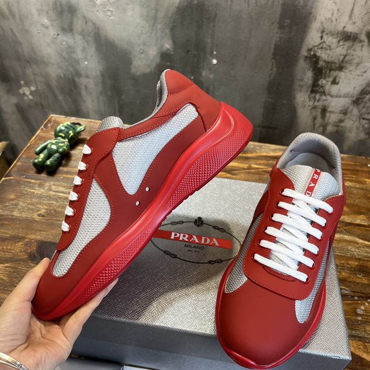 PRADA AMERICA'S CUP SOFT RUBBER AND BIKE FABRIC SNEAKERS - PRS046