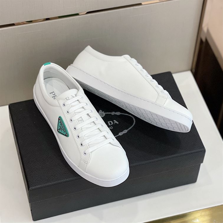 PRADA BRUSHED LEATHER SNEAKERS - PRS013