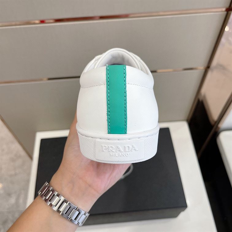 PRADA BRUSHED LEATHER SNEAKERS - PRS013