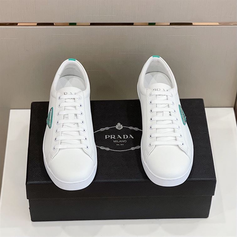 PRADA BRUSHED LEATHER SNEAKERS - PRS013