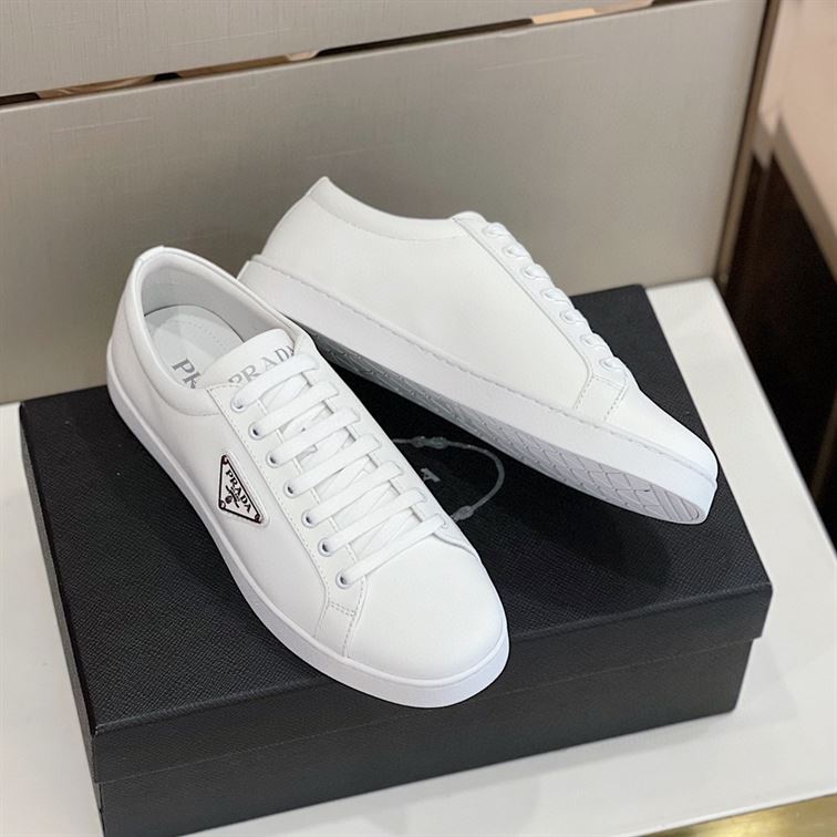 PRADA BRUSHED LEATHER SNEAKERS - PRS014