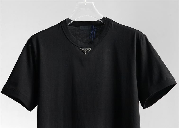 PRADA COTTON T-SHIRT BLACK - PT001