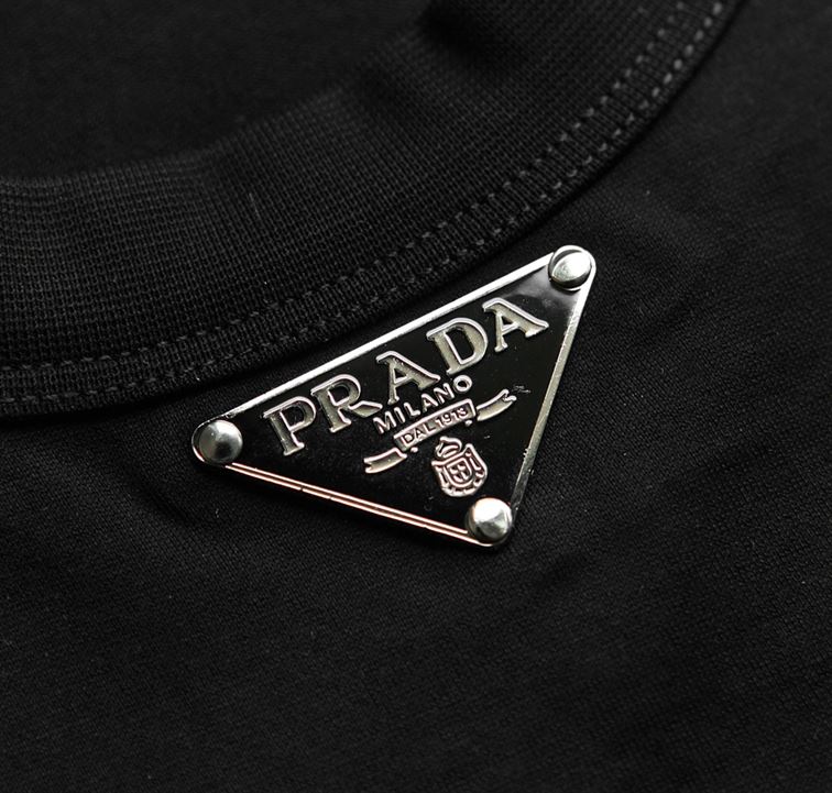 PRADA COTTON T-SHIRT BLACK - PT001