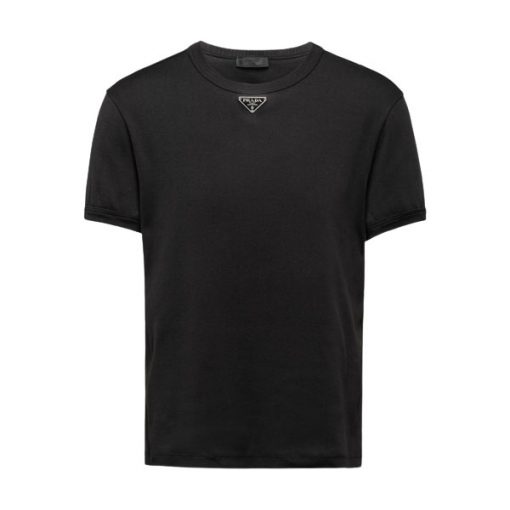 PRADA COTTON T-SHIRT BLACK - PT001