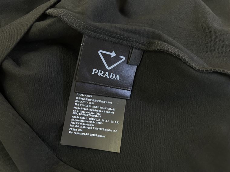 PRADA COTTON T-SHIRT BLACK - PT005