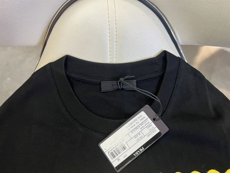 PRADA COTTON T-SHIRT BLACK - PT005
