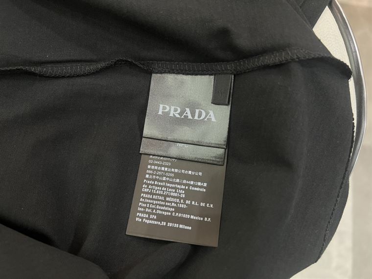 PRADA COTTON T-SHIRT BLACK - PT006