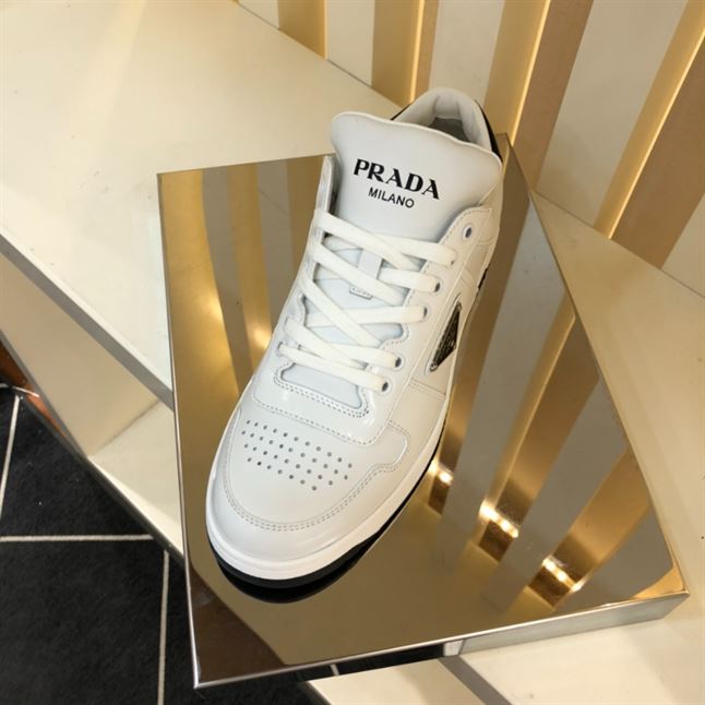 PRADA DOWNTOWN LEATHER SNEAKERS - PRS053