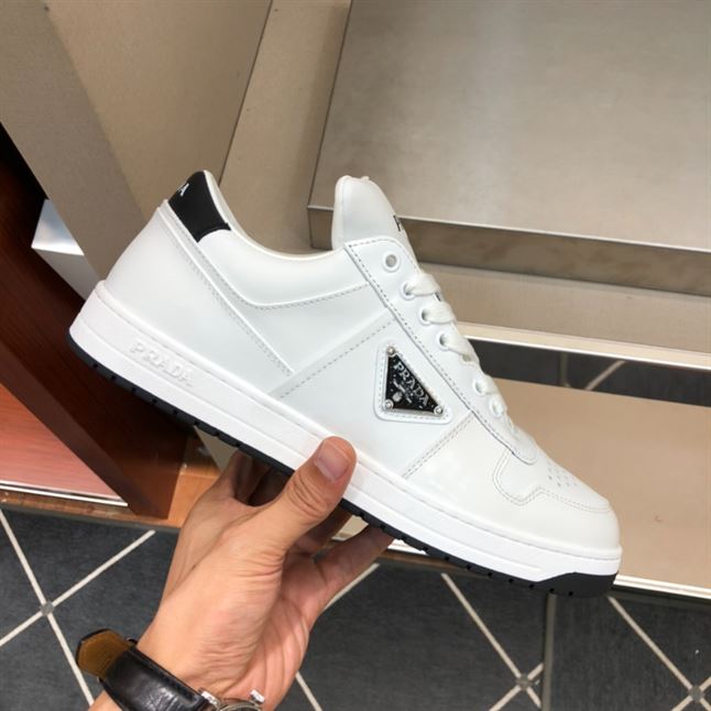 PRADA DOWNTOWN LEATHER SNEAKERS - PRS053
