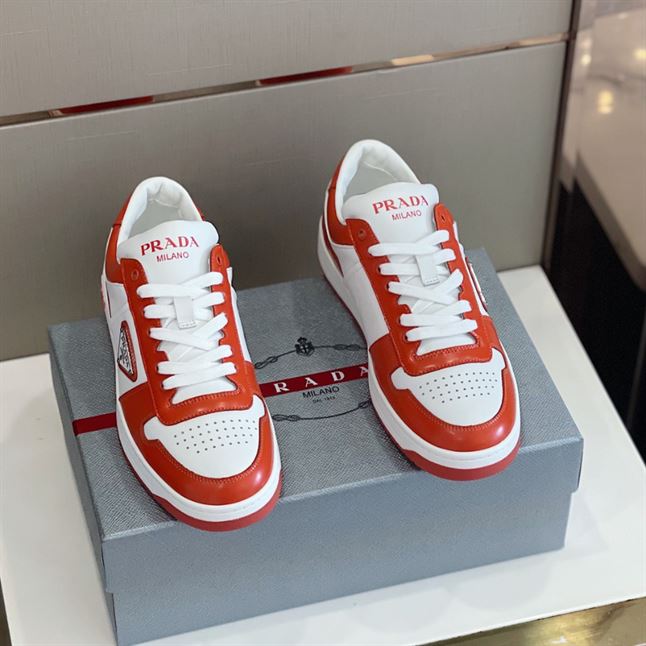 PRADA DOWNTOWN LEATHER SNEAKERS - PRS071
